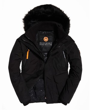 Superdry Premium Ultimate Down Férfi Kabát Fekete | PLAKJ2013